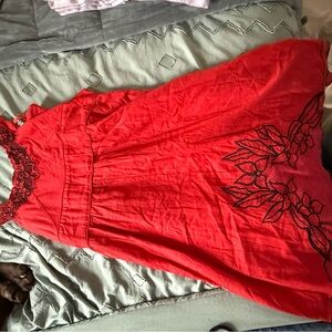 Red free people dress